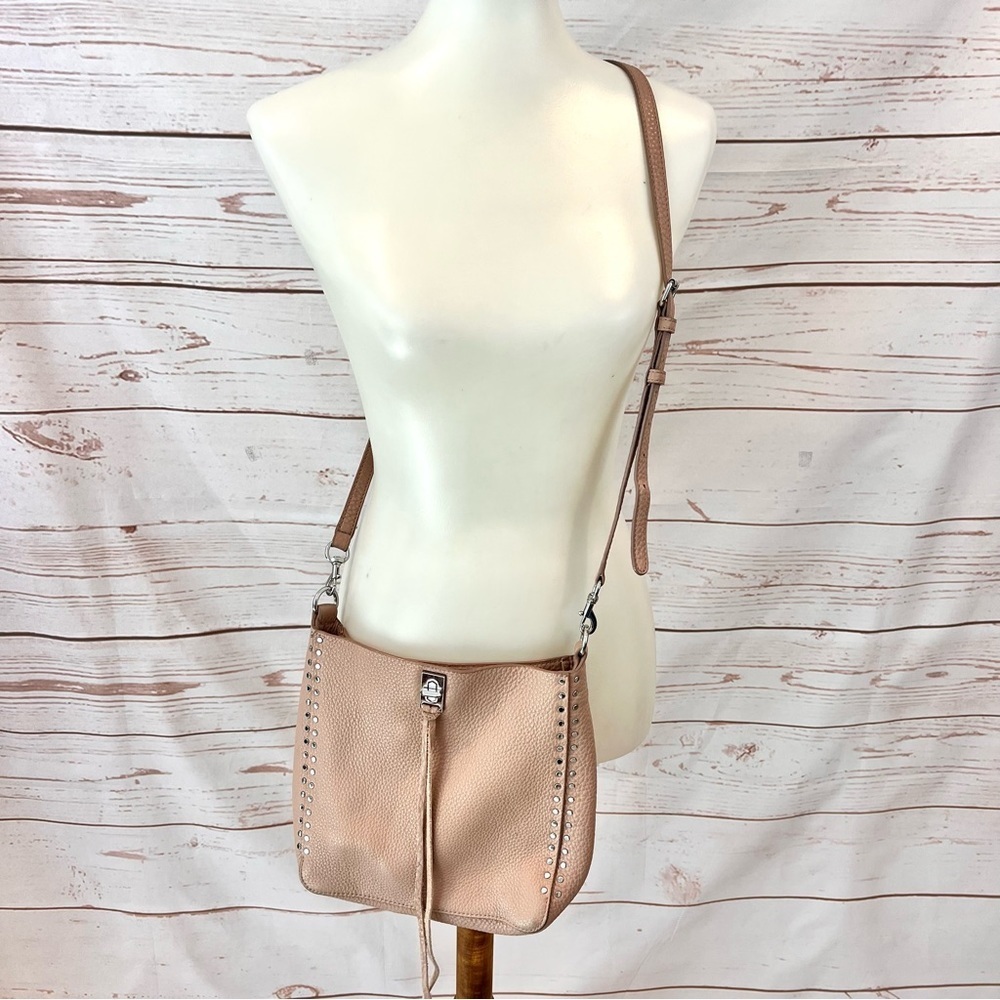 Rebecca Minkoff Convertible Darren Nude Blush Leather Shoulder Crossbody Bag - Picture 4 of 11